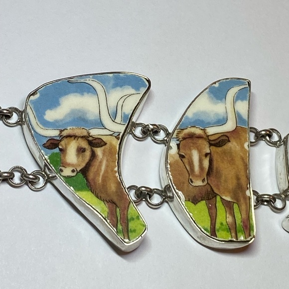 Texas Citrine Sterling Silver Toggle Bracelet - Picture 9 of 14